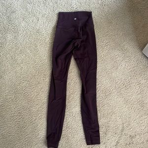 Burgundy Lululemon leggings